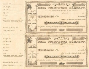 Hawaiian Bell Telephone Co. - Stock Certificate